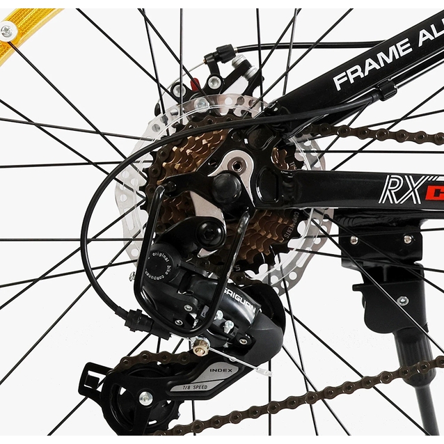 Велосипед 24 AL Corso «PROJECT» R-24815 алюміній 11", (к-т Saiguan) чорно-червоно-білий фото westvelo.com