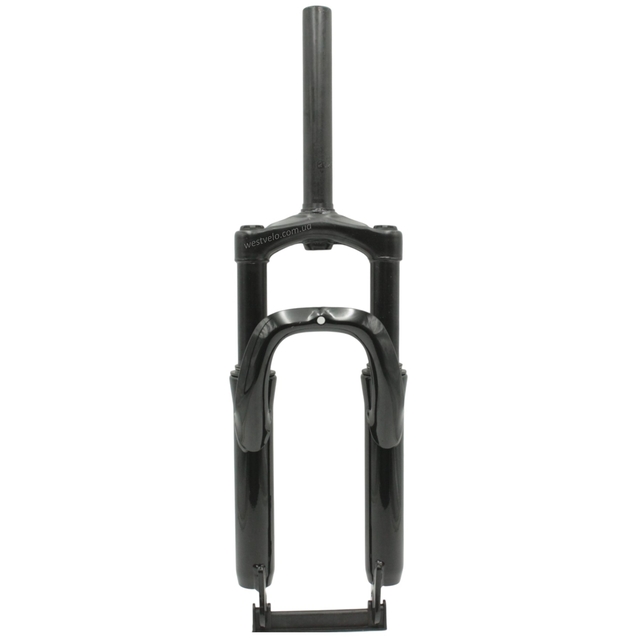 Вилка 20 аморт. безрізьб. Weiyi (318) Ø28.6mm disk. шток L-190mm чорна глянцева фото westvelo.com