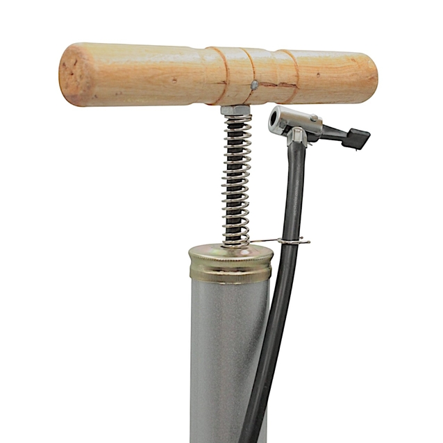 Насос авто з манометром, сталевий сріблястий, Bee Zhufeng L-495mm фото westvelo.com