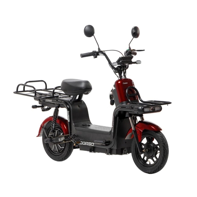 Електроскутер Corso «RIDER» RG-105316, двигун 800W, акумулятор 60V/20Ah свинцево-кислотний, червоний, колеса 10" фото westvelo.com