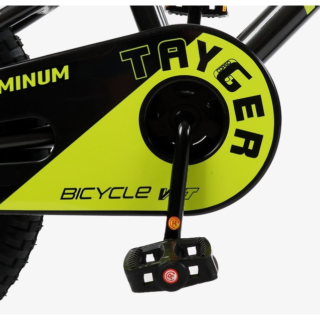 Дитячий велосипед 18 AL Corso «TAYGER» TG-36130 алюмінієва рама, дискові гальма, чорно-жовтий фото westvelo.com