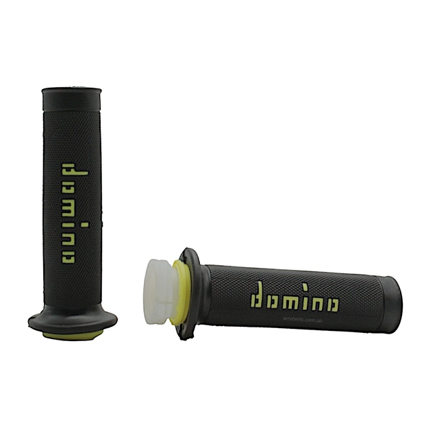 Мото гріпси DOMINO універсальні (тип5) чорно-салатові фото westvelo.com