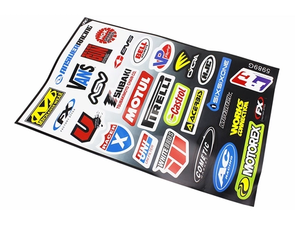 Наклейки "MOTORSPORТ" 29шт (43х28см), набір на планшеті