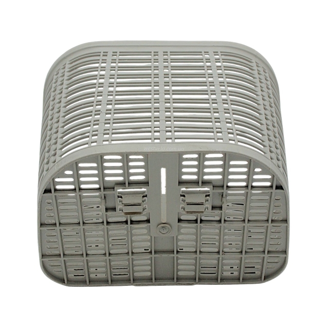 Кошик пластмасовий плетений сірий А-99 фото westvelo.com