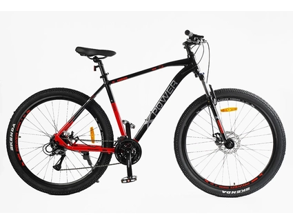 Велосипед 29 AL Corso «X-POWER» PW-80198 алюміній 21", (к-т SHIMANO) чорно-червоний
