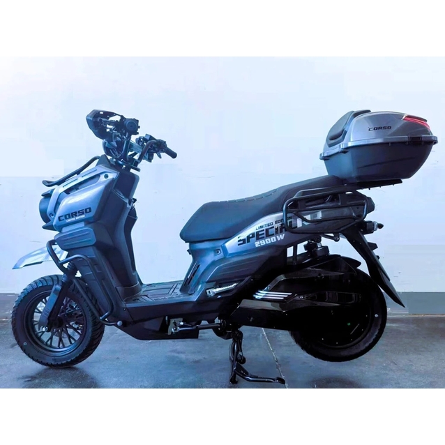 Електроскутер Corso «SPECIAL RS» SP-612558, двигун 2999W, акумулятор 72V 50Ah літій-залізо-фосфатний, сірий, колеса 12" фото westvelo.com