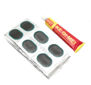 Латки + клей RS 48 овальні (чорні) KEQIMEI