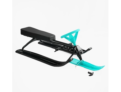 Санки з кермом (снігокат) Skyper сталевий, бірюзовий