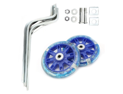 Бокові дитячі колеса (Ø 12-20) гелеві, діодні, сині