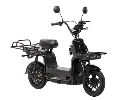 Електроскутер Corso «RIDER» RG-209074, двигун 800W, акумулятор 60V 20Ah свинцево-кислотний, чорний, колеса 10"