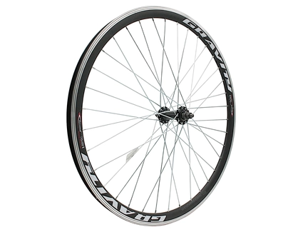 Колесо 26 перед, обід 2-ний чорний, втулка AL на промах чорна (Gravity)