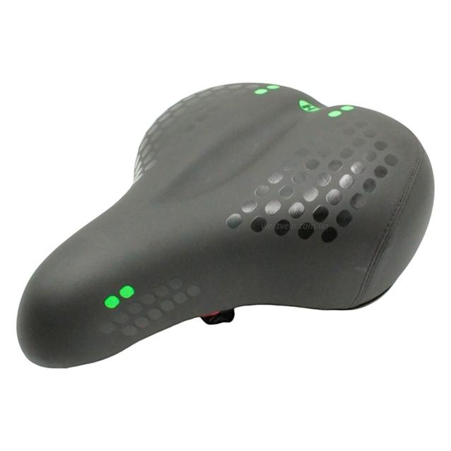 Сідло на демферах AVANTI № A-1, чорне + мигалка на батарейках фото westvelo.com