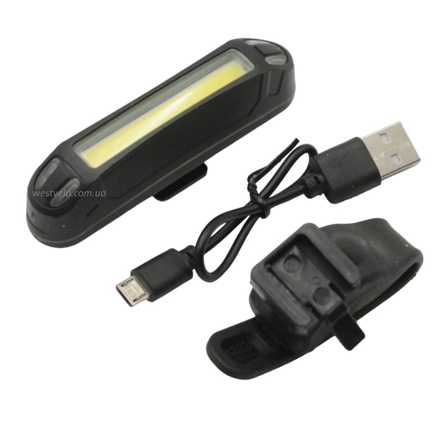 Мигалка на usb зарядку зад №25 (SA-13) червоно-синя, з акумулятором (354) фото westvelo.com