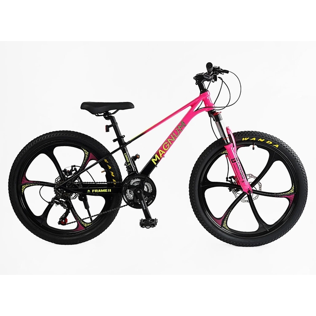 Велосипед 24 MG Corso «MAGNUM» MN-24759 магній 11", (к-т SHIMANO) рожевий фото westvelo.com