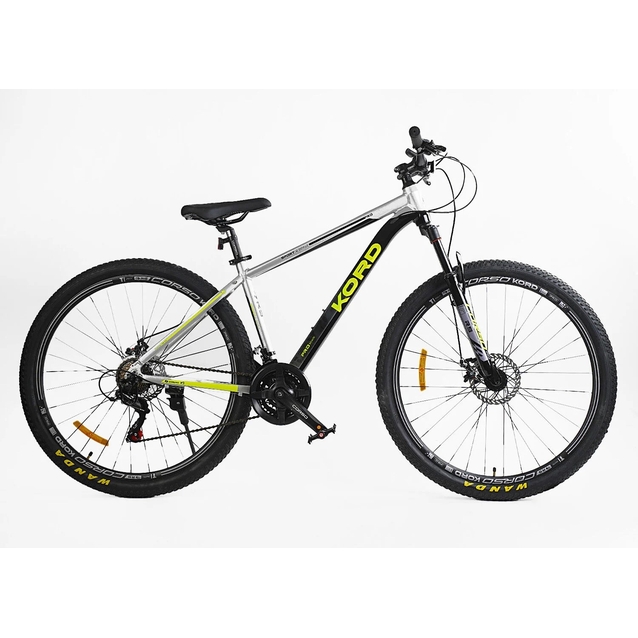 Велосипед 29 AL Corso «KORD» KR-33214 алюміній 17", (к-т SHIMANO) срібно-жовтий