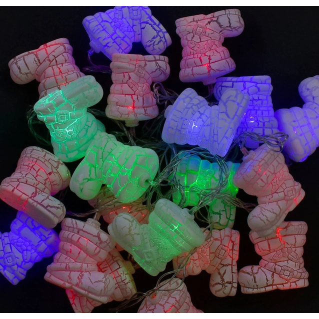 Гірлянда світлодіодна 5 м, 20 лампочок, «Чобіток» мультиколор, від мережі 220V (С 31307) фото westvelo.com