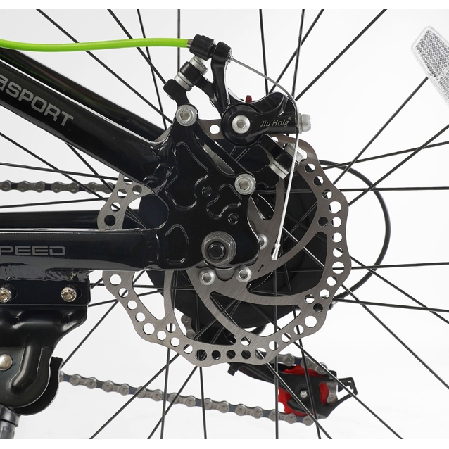 Велосипед 24 AL Corso «CONCEPT» CP-24790 алюміній 11", (к-т SHIMANO) чорно-салатовий фото westvelo.com