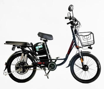 Електровелосипед 22 ST Corso «SHADOW» SH-9038-7 сталь, двигун 500W, акумулятор 48V20Ah літієвий, чорно-червоний