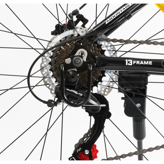 Велосипед 26 AL Corso «GTR-3000» GTR-71090 алюміній 13", (к-т SHIMANO) чорно-салатовий фото westvelo.com