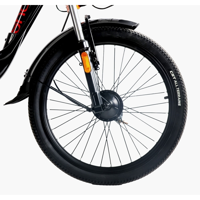 Електровелосипед 22 ST Corso «SHADOW» SH-9038-7 сталь, двигун 500W, акумулятор 48V20Ah літієвий, чорно-червоний фото westvelo.com