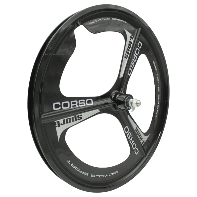 Колеса 20 перед+зад, обода ЛИТІ чорні Corso, втулка на промах, диск різьба фото westvelo.com
