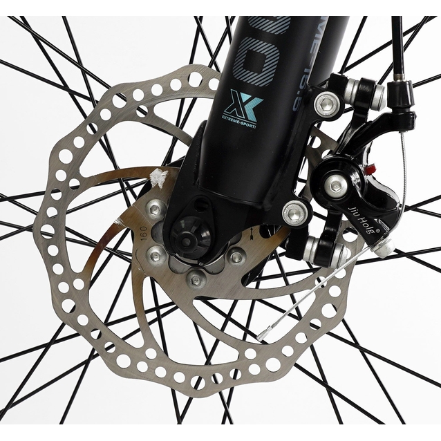 Велосипед 27.5 AL Corso «LEGEND» LG-27812 алюміній 15,5", (к-т SHIMANO) графітово-блакитний фото westvelo.com