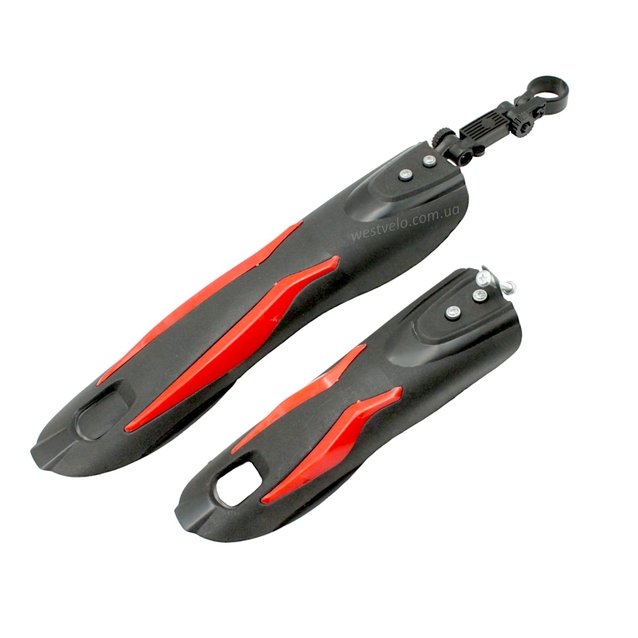 Крила пластик 24-26 кріпл. труба сідла, вставки червоні фото westvelo.com