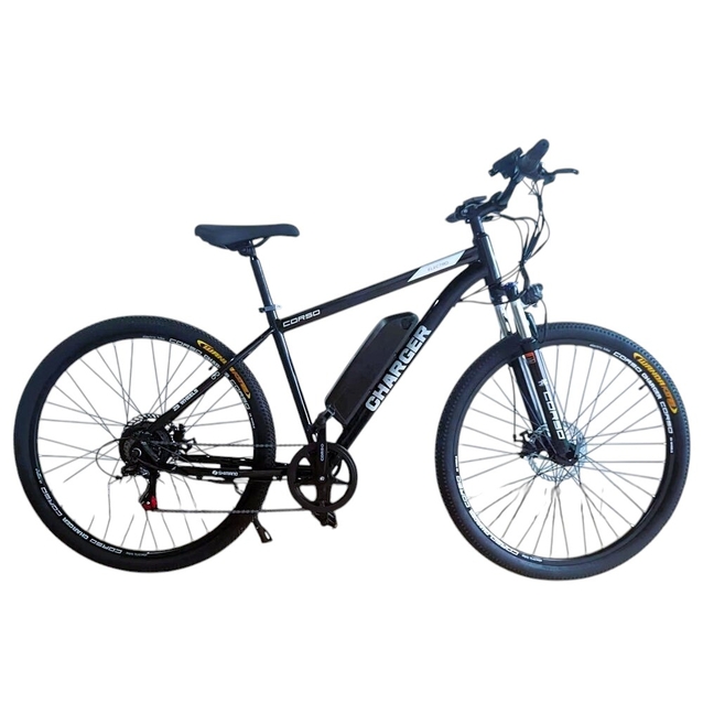 Електровелосипед 29 ST Corso «CHARGER» CR-29781 сталь 19, двигун 350W, акумулятор 36V10Ah (к-т SHIMANO) чорний