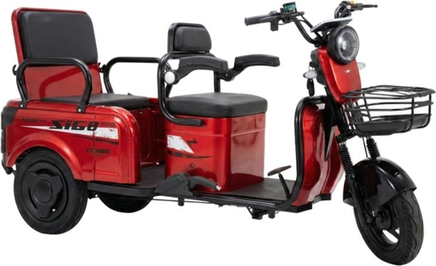 Трицикл Corso «SIG-8 Pro» SP-781206, двигун 1200W, акумулятор 72V 28Ah графеновий, червоний + 1 ящик. акум, колеса 10"