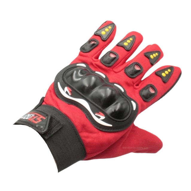 Рукавиці (мото-тактичні) SPORTS, червоні фото westvelo.com