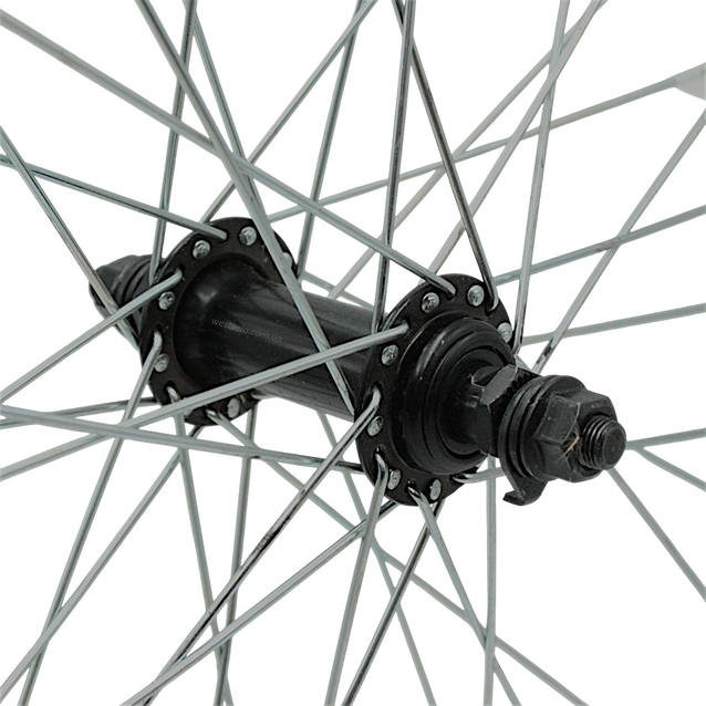 Колесо 24 перед, обід 2-ний чорний, втулка М чорна на віночках фото westvelo.com