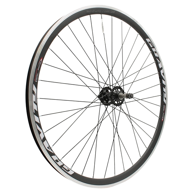 Колесо 28-29 зад, обід 2-ний чорний, втулка ST. SHUNFENG, диск 6 болтів, чорна спиця фото westvelo.com