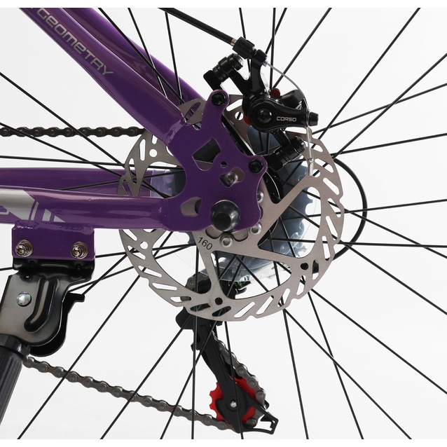 Велосипед 27.5 ST Corso «AMBER» MB-23960 сталь 15", (к-т SHIMANO) фіолетово-білий фото westvelo.com