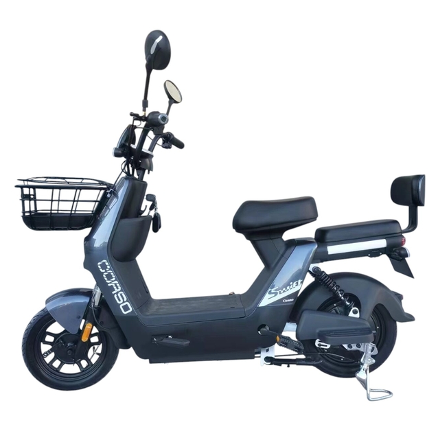 Електроскутер Corso «SWIFT» SW-712025, двигун 500W, акумулятор 60V/20Ah свинцево-кислотний, графітовий, колеса 14" + 1 ящик. акум фото westvelo.com