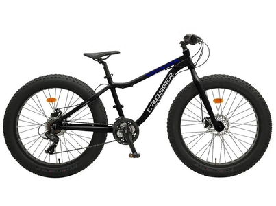 Велосипед 26 ST Crosser FAT BIKE сталь 16", (к-т SHIMANO) чорно-синій