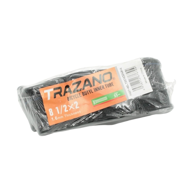Камера 8 1/2-2 (на електросамокат) TRAZANO прямий ніпель фото westvelo.com