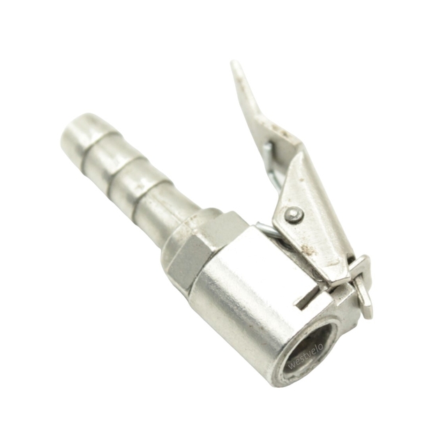 Наконечник-прищепка шланга насоса латунь з клапаном фото westvelo.com