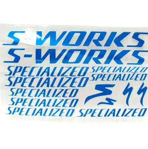 Наклейки SPECIALIZED прозорий фон, сині