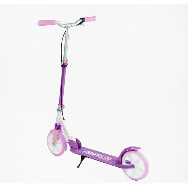 Самокат дитячий 2-х колісний, PU Skyper «SIRIUS» S 78967 фіолетовий, Ø200mm, 1 амортизатор, ручне гальмо фото westvelo.com