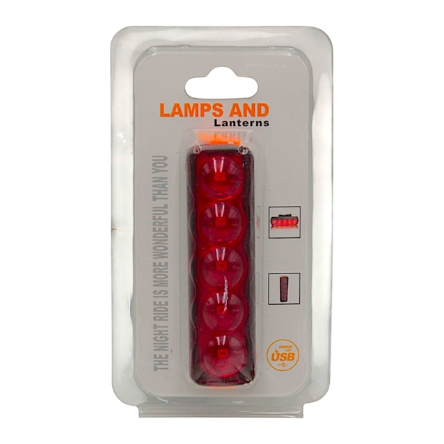 Мигалка usb зад. A-183 XFL-101,червона, 7 режимів фото westvelo.com