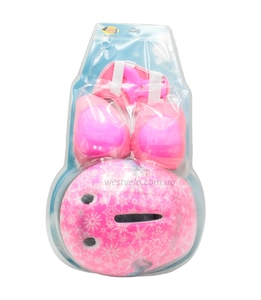 Комплект дитячого захисту, на блістері, (072) крижане серце, з шоломом