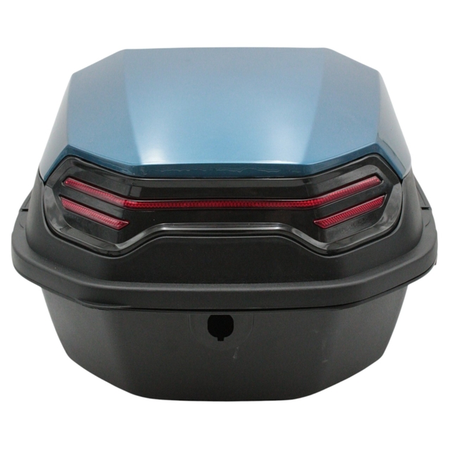 Кофр (багажник) для мотоцикла задній ROBIK 48 (390х390х290) 48L "JSBM" глянцевий, світло-блакитний фото westvelo.com