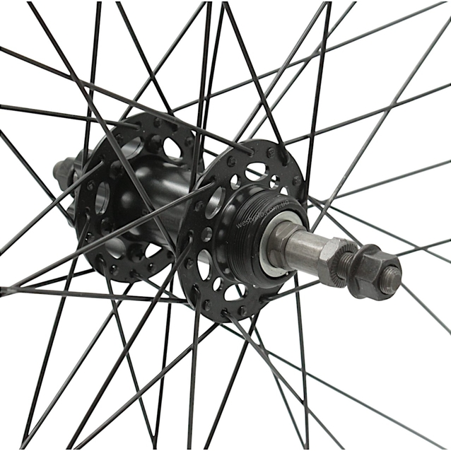 Колесо 27,5 зад, обід 2-ний чорний диск, втулка ST. SHUNFENG, диск 6 болтів, чорна спиця фото westvelo.com