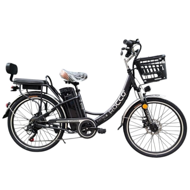 Електровелосипед 24 ST Corso «ROCCO» RC-30690 сталь, дв 500W, акум 48V20AH, темно-сірий фото westvelo.com