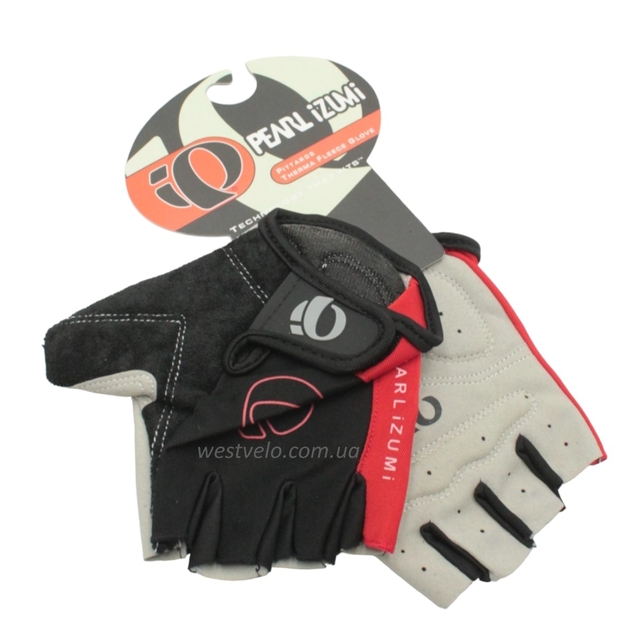 Рукавиці "XL" PEARL iZUMi чорно-червоні (356) фото westvelo.com
