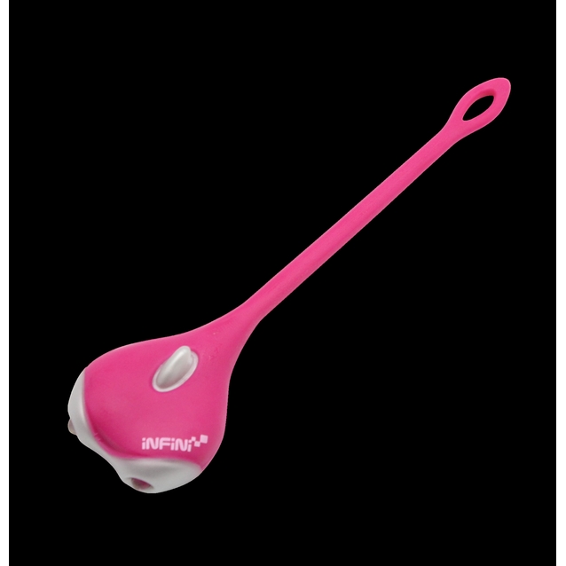 Мигалка на батарейках перед. INFINI I-201W "Amuse" 2 діоди, 2 режима, рожевий фото westvelo.com