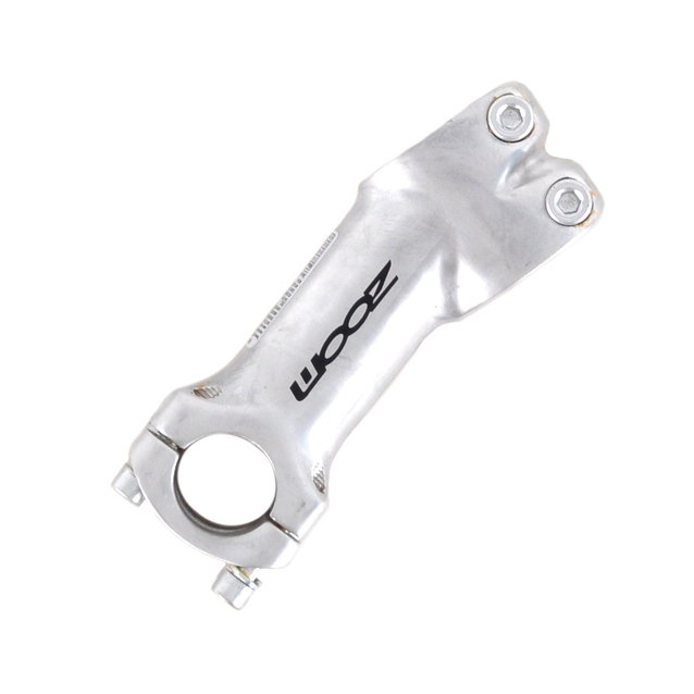 Винос руля на безрізьбову вилку AL. Ø28.6-Ø25.4мм, L-90мм, ZOOM (С369А) круглий срібний фото westvelo.com