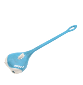 Мигалка на батарейках перед. силікон INFINI V 1-201W синій "Amuse" 2 білих діода, 2 режима