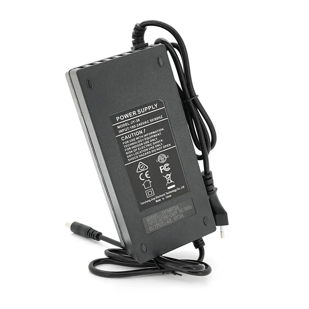 Зарядний пристрій (36V (42V) 3A ), JY36V. для Li-ion акумуляторів штекер 5.5*2.5,з індикацією фото westvelo.com