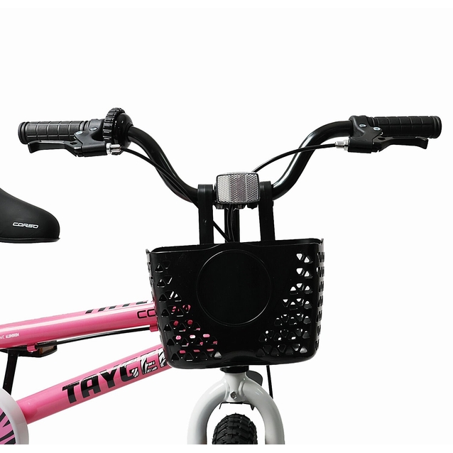 Дитячий велосипед 16 AL Corso «TAYGER»  TG-21476 алюмінієва рама, дискові гальма, рожевий фото westvelo.com